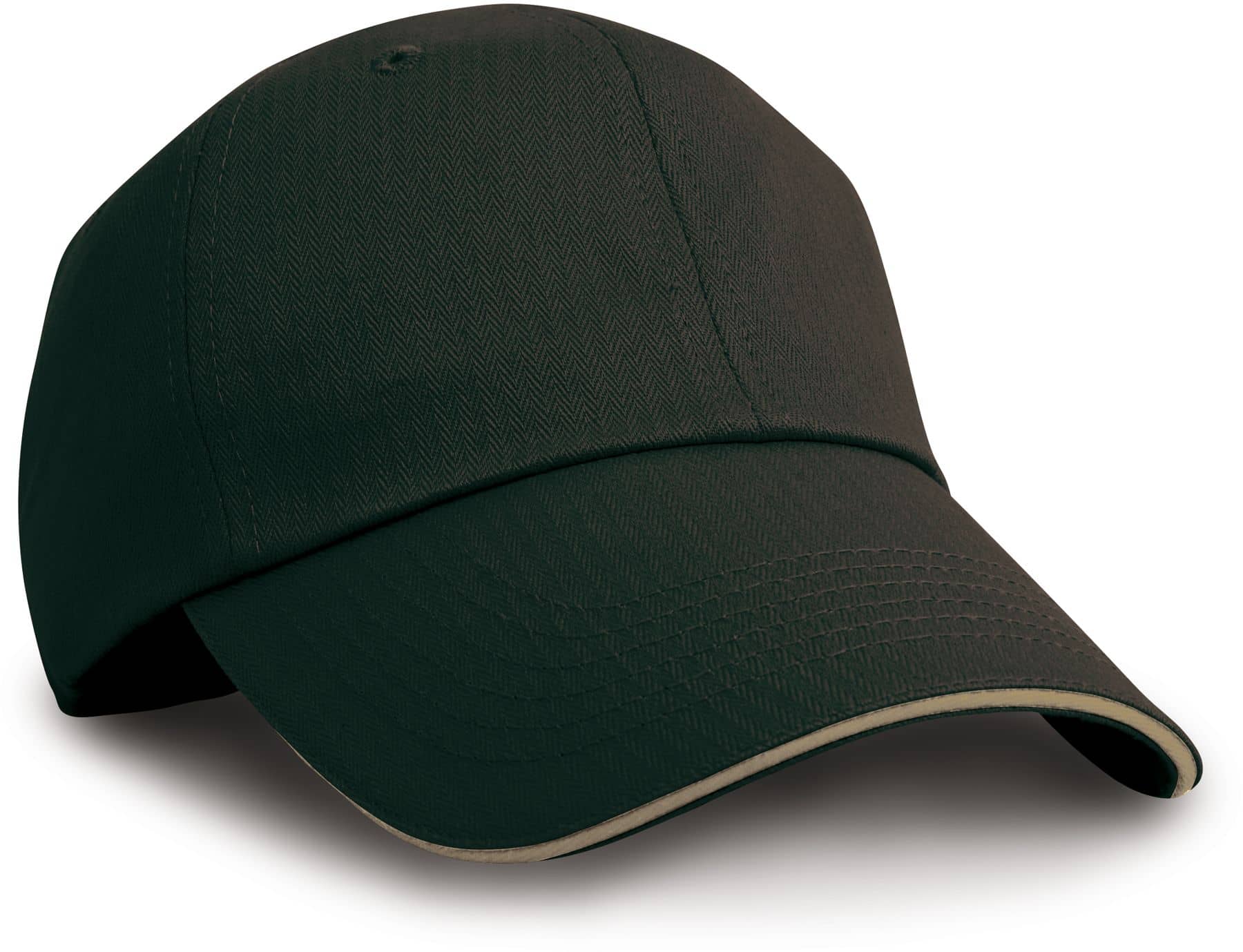 Herringbone Cap With Sandwich Peak