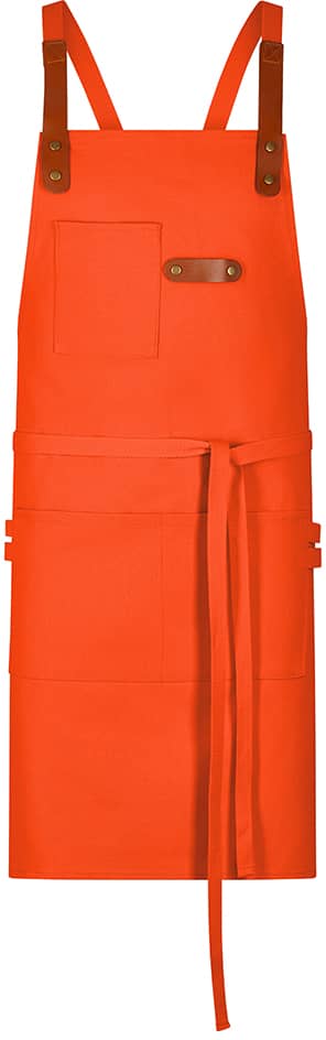 Latzschürze Canvas mit Zier-Label