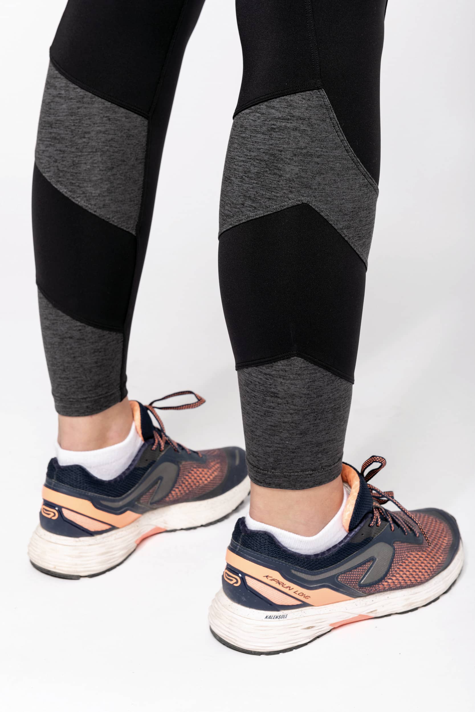 Zweifarbige Damen-Leggings - Black / Dark Grey Heather