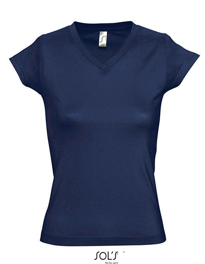 Women´s V-Neck-T-Shirt Moon