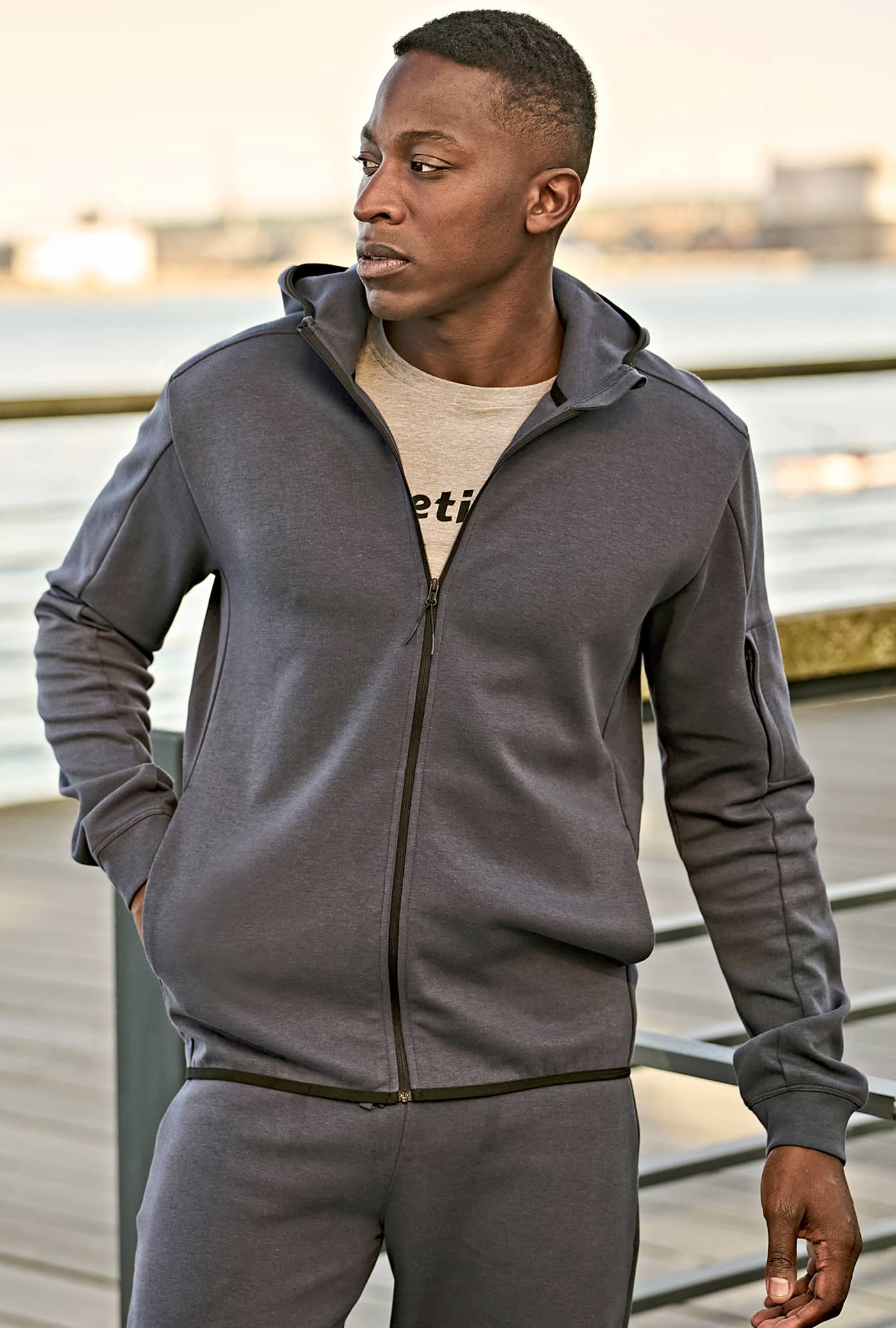Athletic Hooded Full Zip Sweat