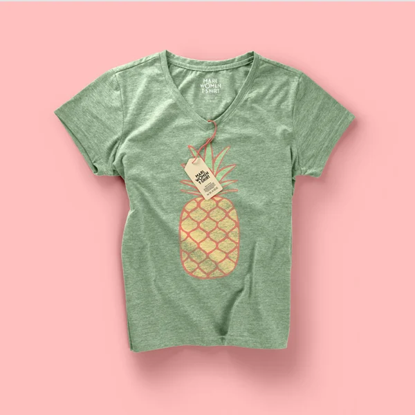 Frauen V-Neck Shirt Mockup