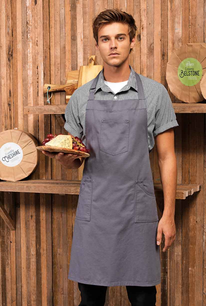 Cotton Chino Bib Apron