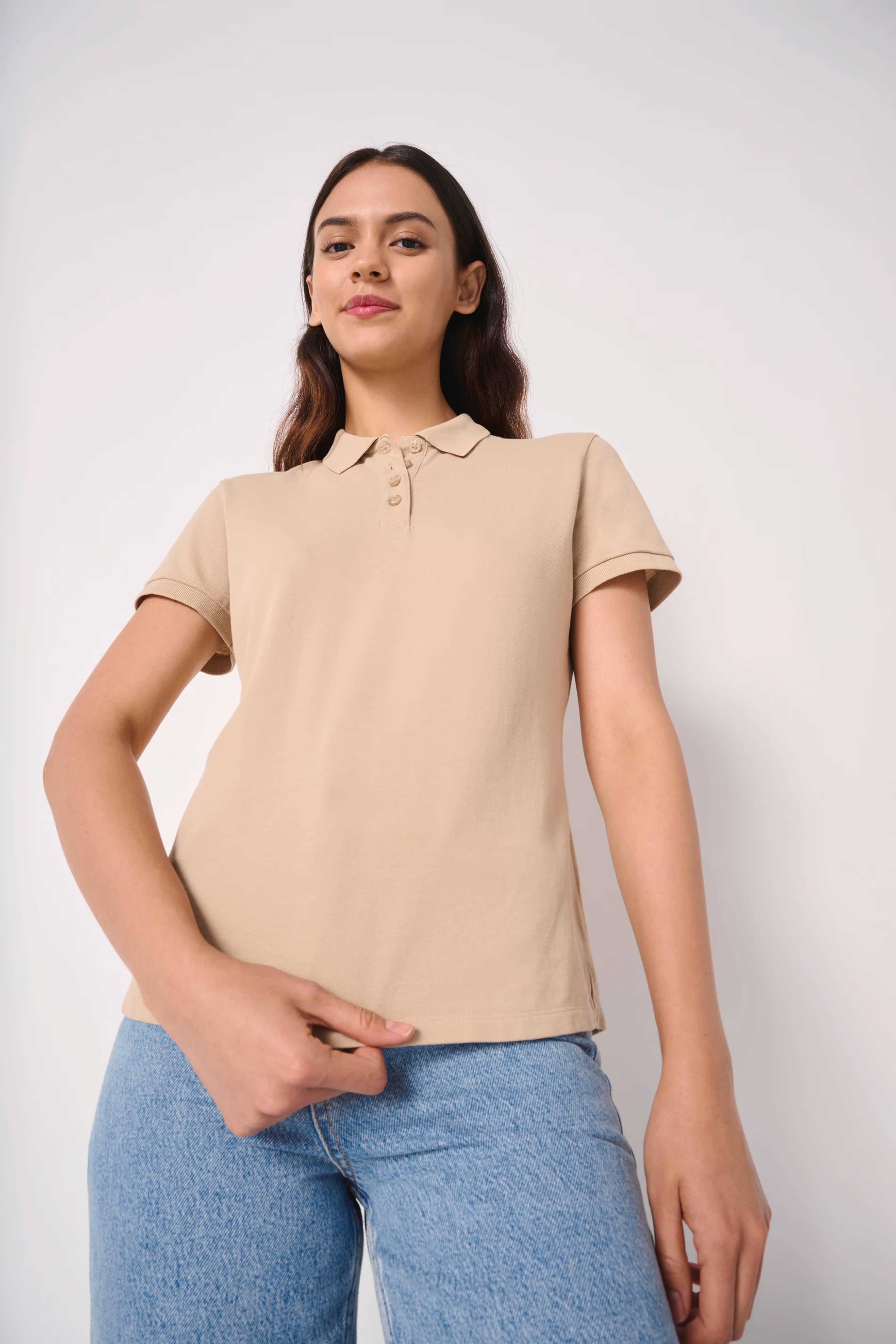 Damen Piqué-Poloshirt 221