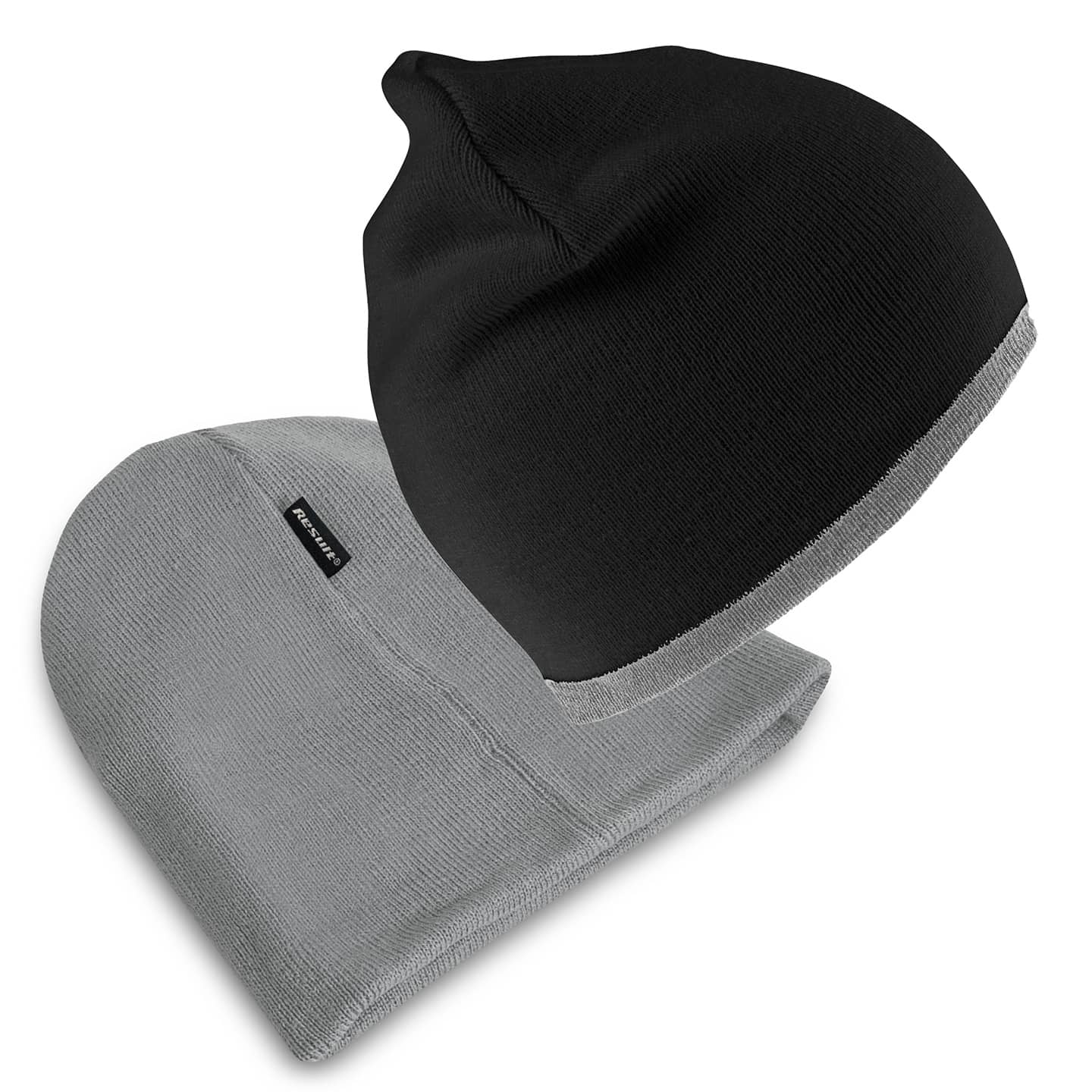 Soft Feel Cuffless Reversible Beanie
