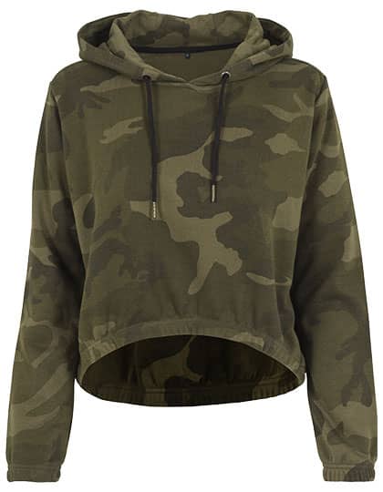 Ladies Camo Cropped Hoody