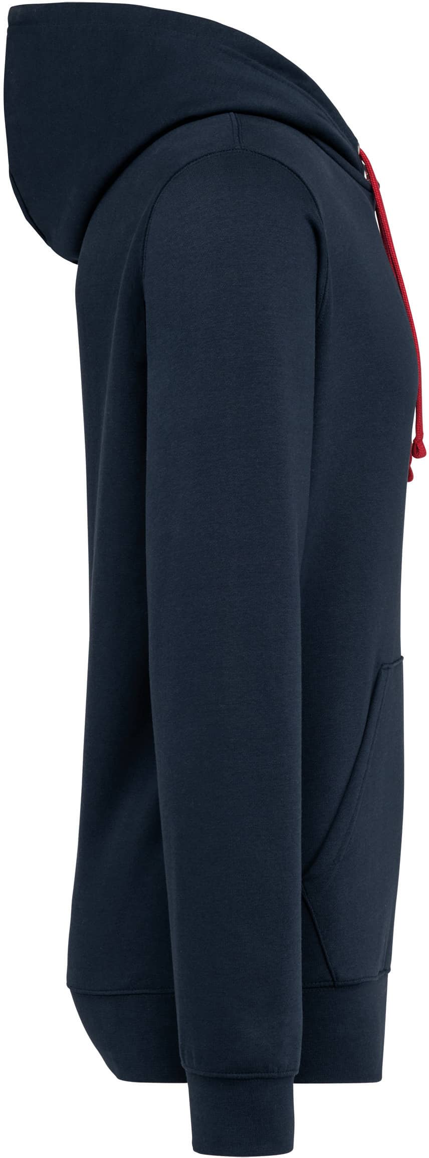 Unisex-Kapuzensweatshirt mit kontrastfarbener Kapuze und Motiven