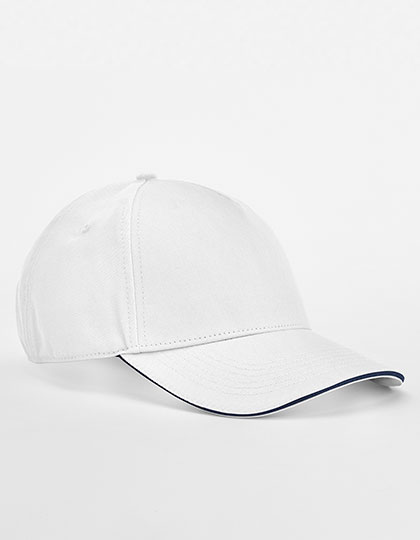 EarthAware® Classic Organic Cotton 5 Panel Cap - Sandwich Peak