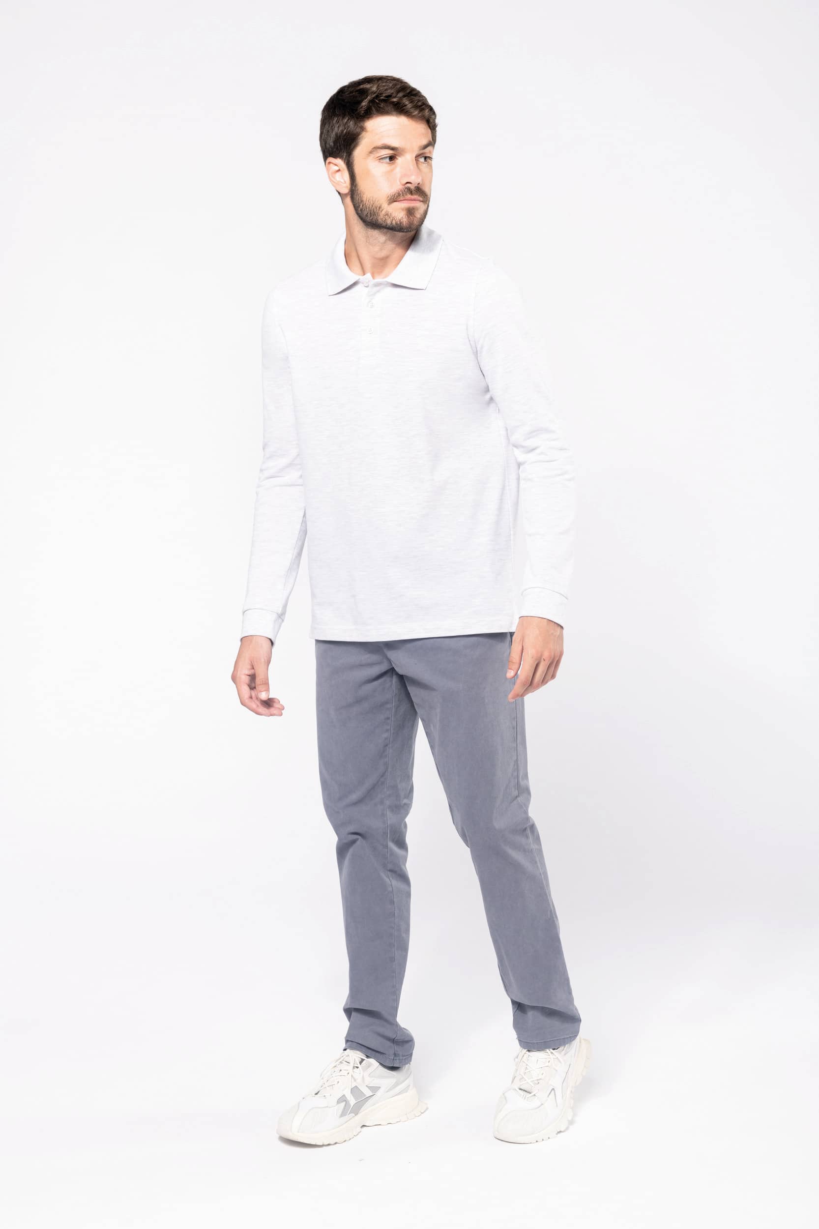 Herren Langarm Poloshirt