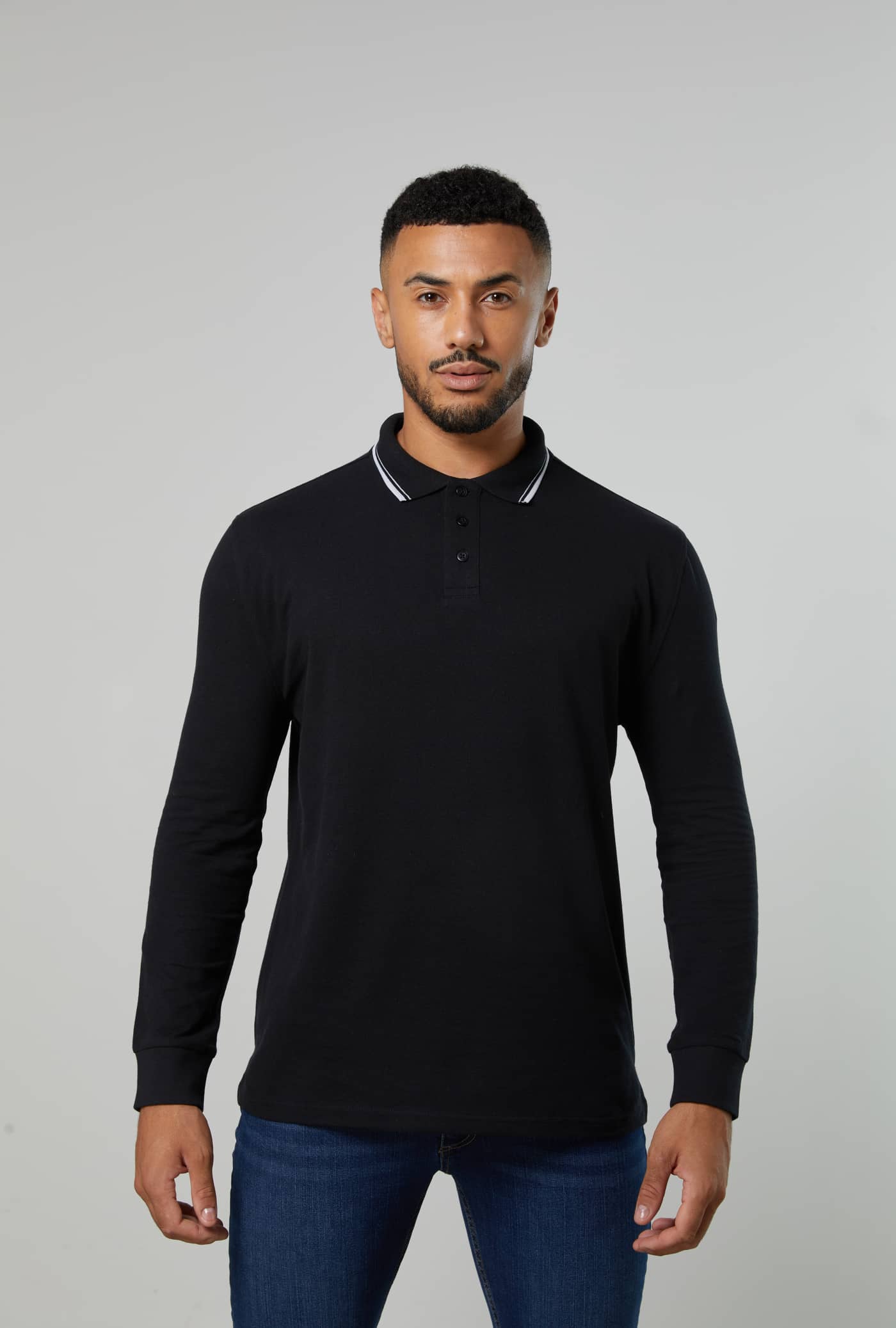 Long Sleeve Tipped 100 Polo