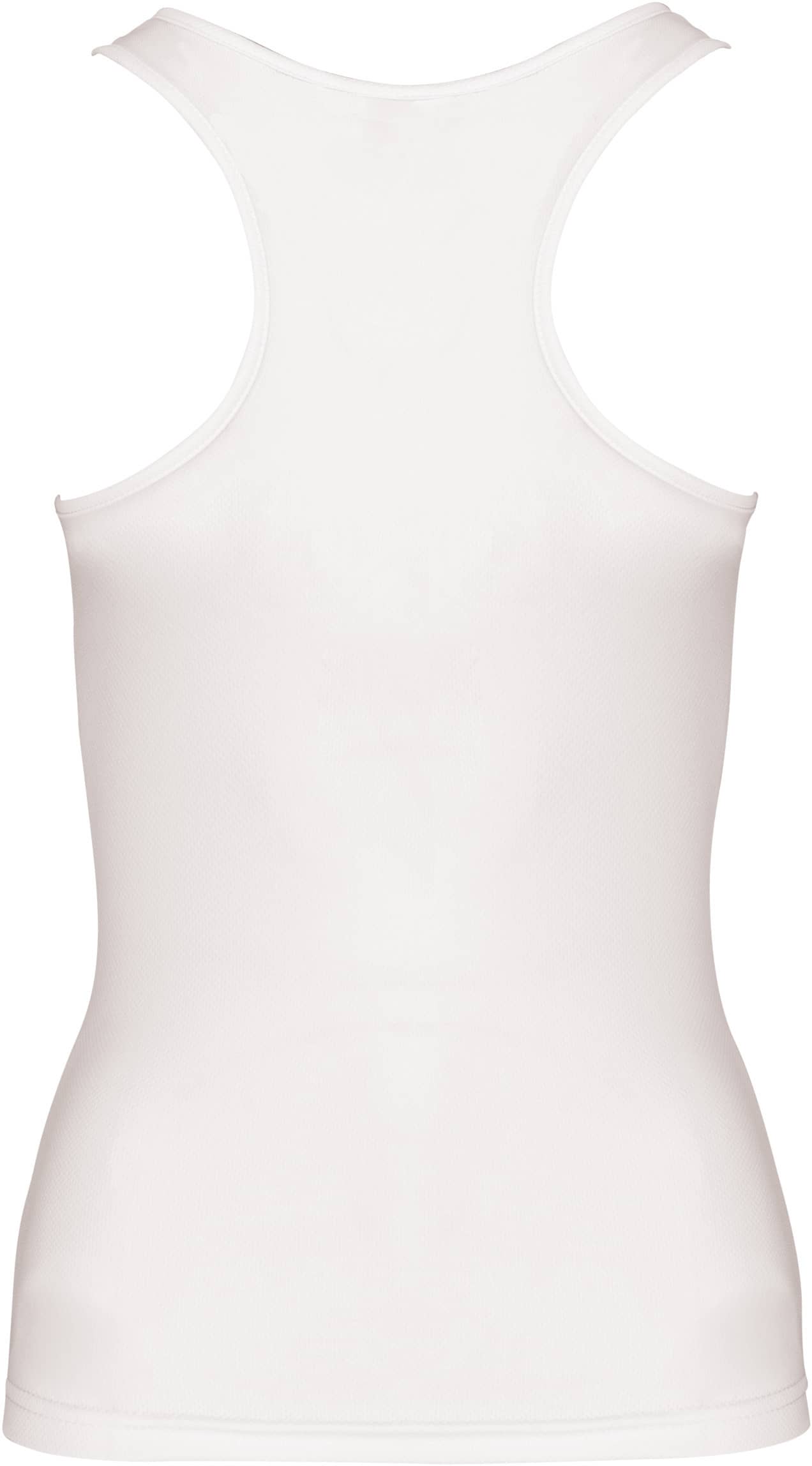 Damen Basic Sport Funktionsshirt ärmellos - White