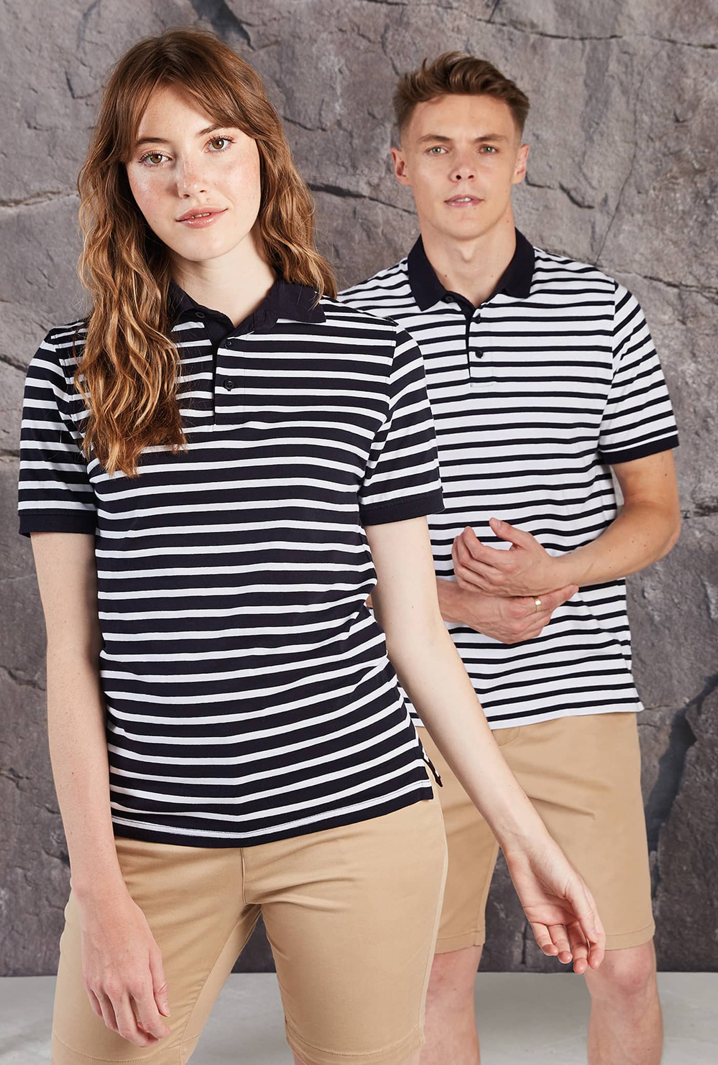 Gestreiftes Jersey-Polohemd