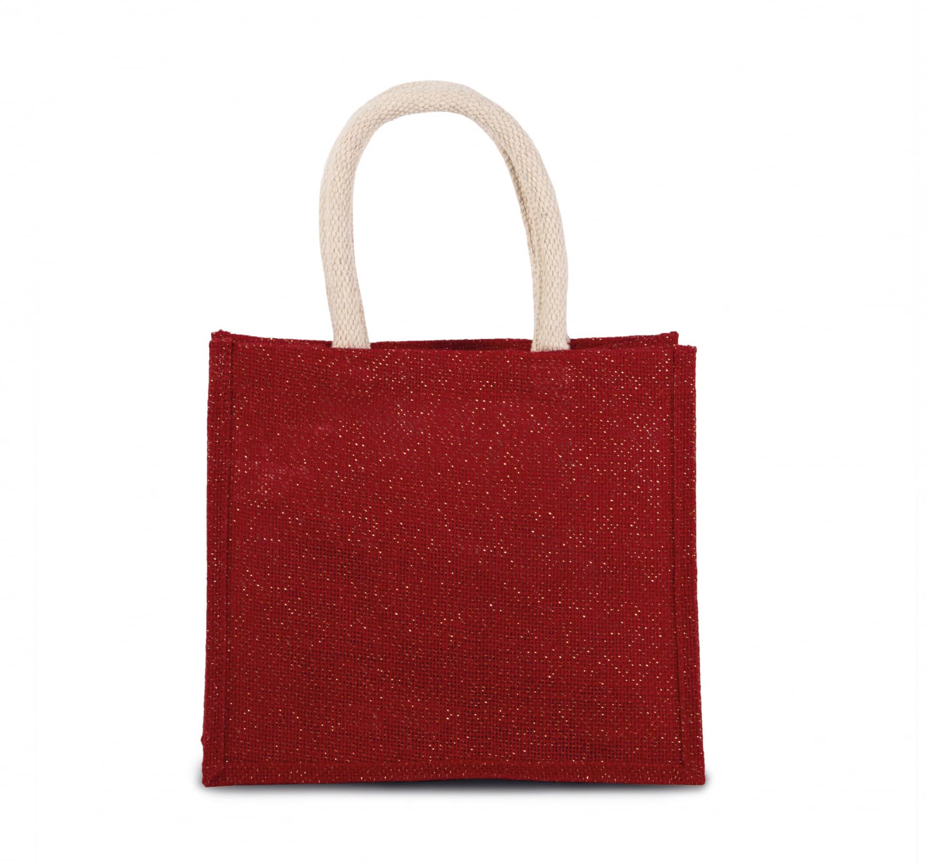 Jutetasche im Cabas-Stil Mittel - Zweifarbig