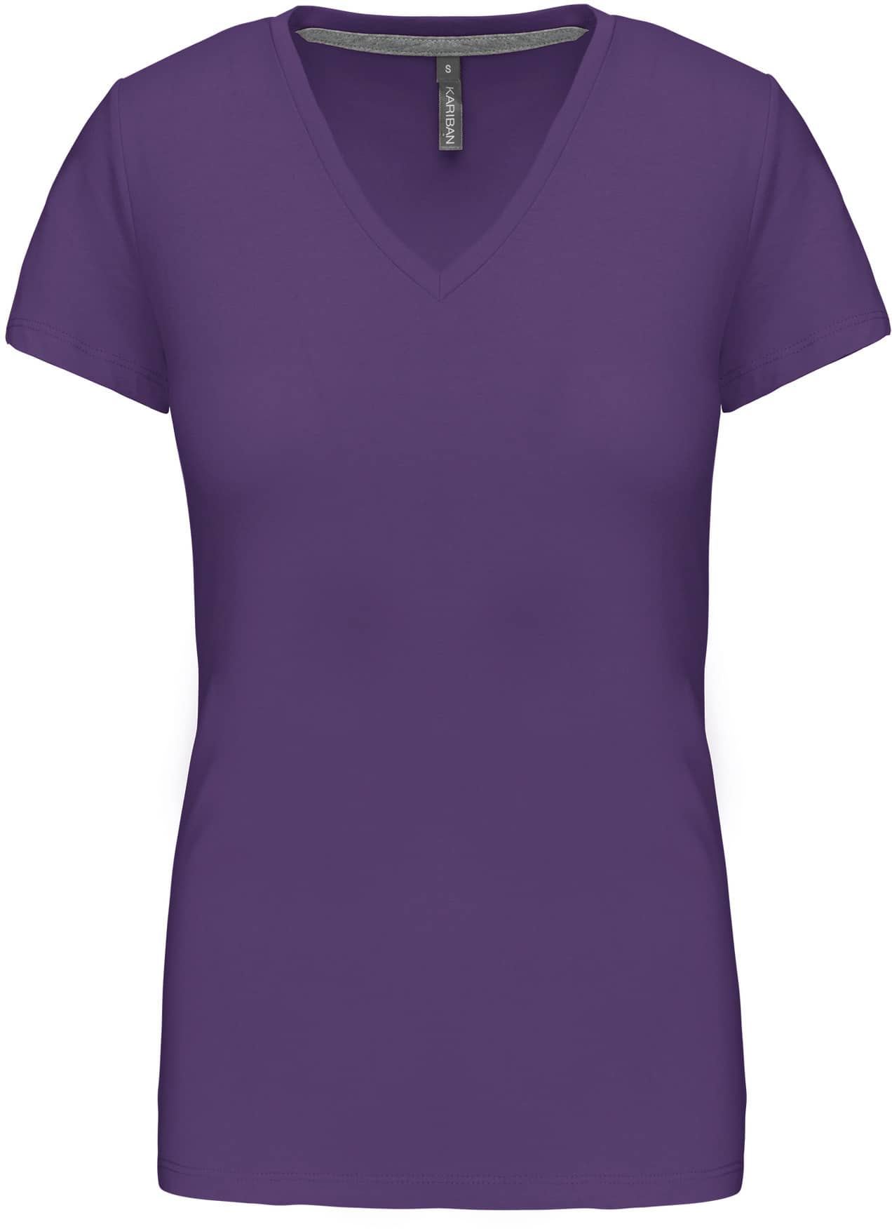 Ladies` Short-sleeved V-Neck T-Shirt