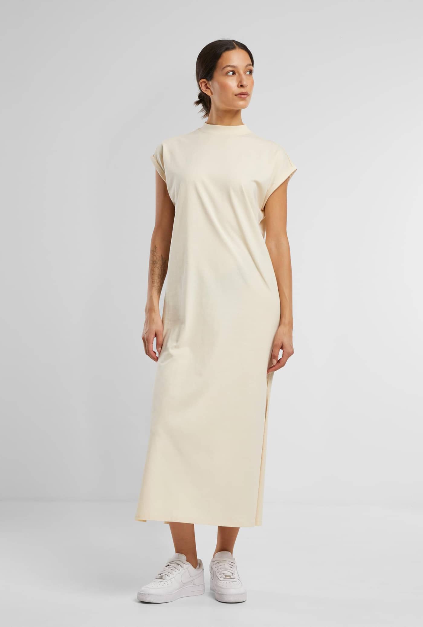 Ladies Long Extended Shoulder Dress