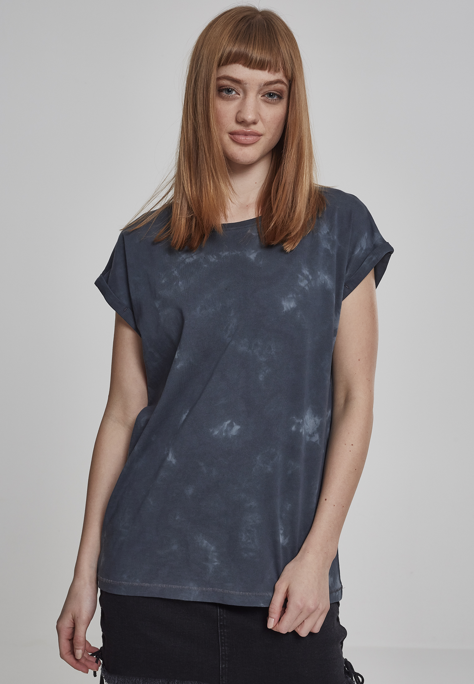 Ladies Batik Dye Extended Shoulder Tee