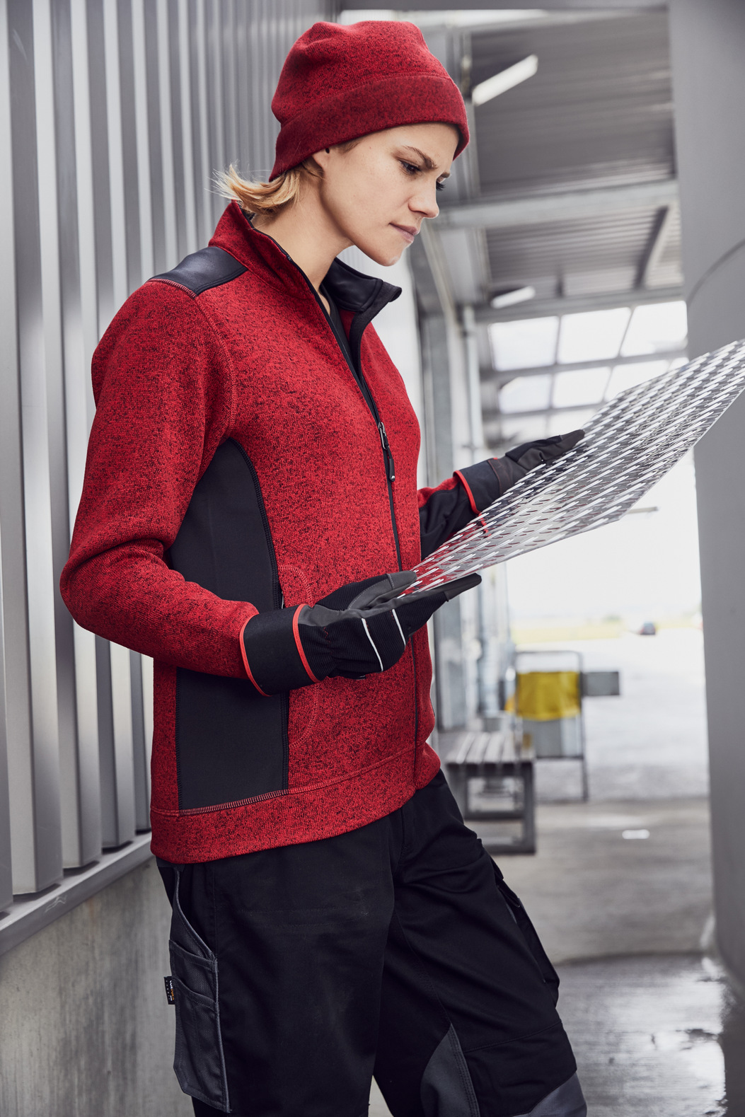 Ladies´ Knitted Workwear Fleece Jacket -STRONG-