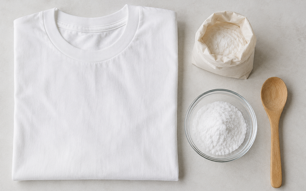 T-Shirts wieder weiß bekommen mit Backpulver
