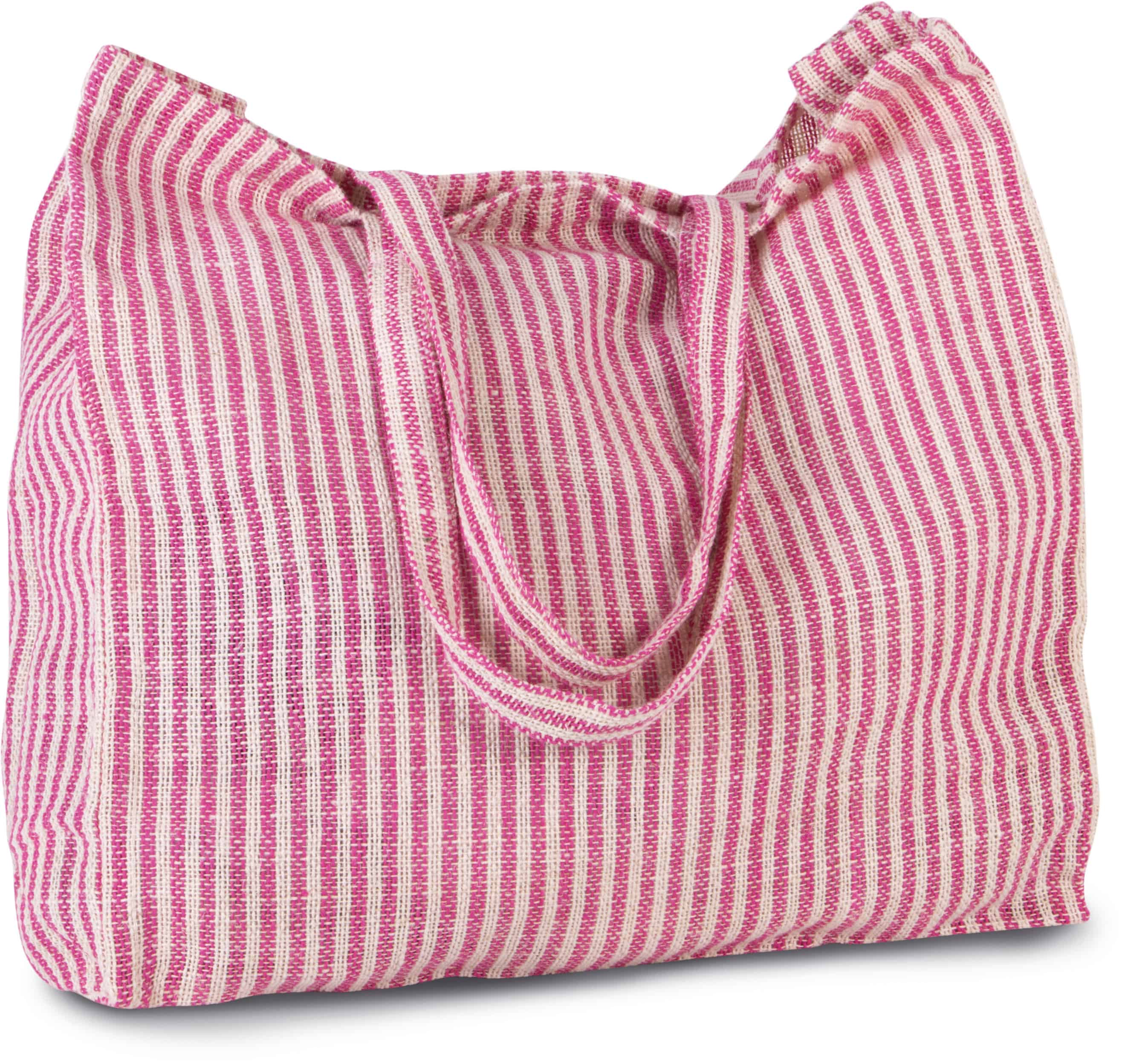 Gestreifte Shoppingtasche aus Juco