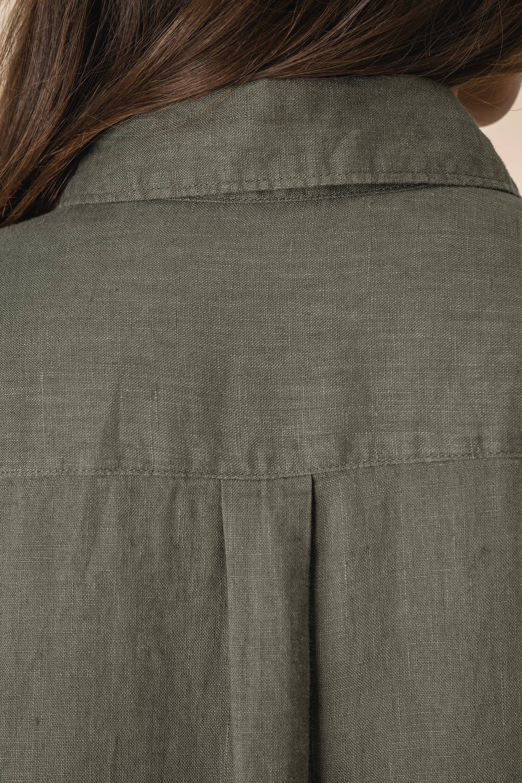 Hemdblusenkleid aus Leinen für Damen
