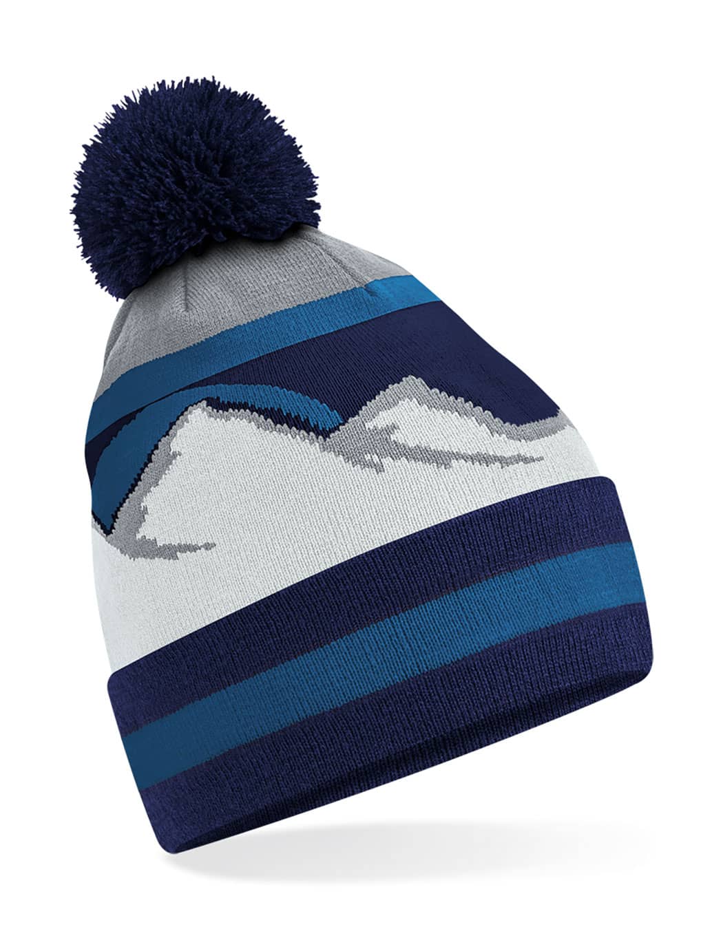 Mountain Peaks Pom Pom Beanie