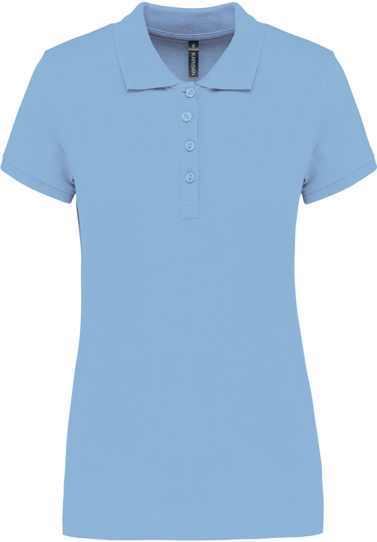 Damen Kurzarm-Poloshirt. Baumwollpiqué.