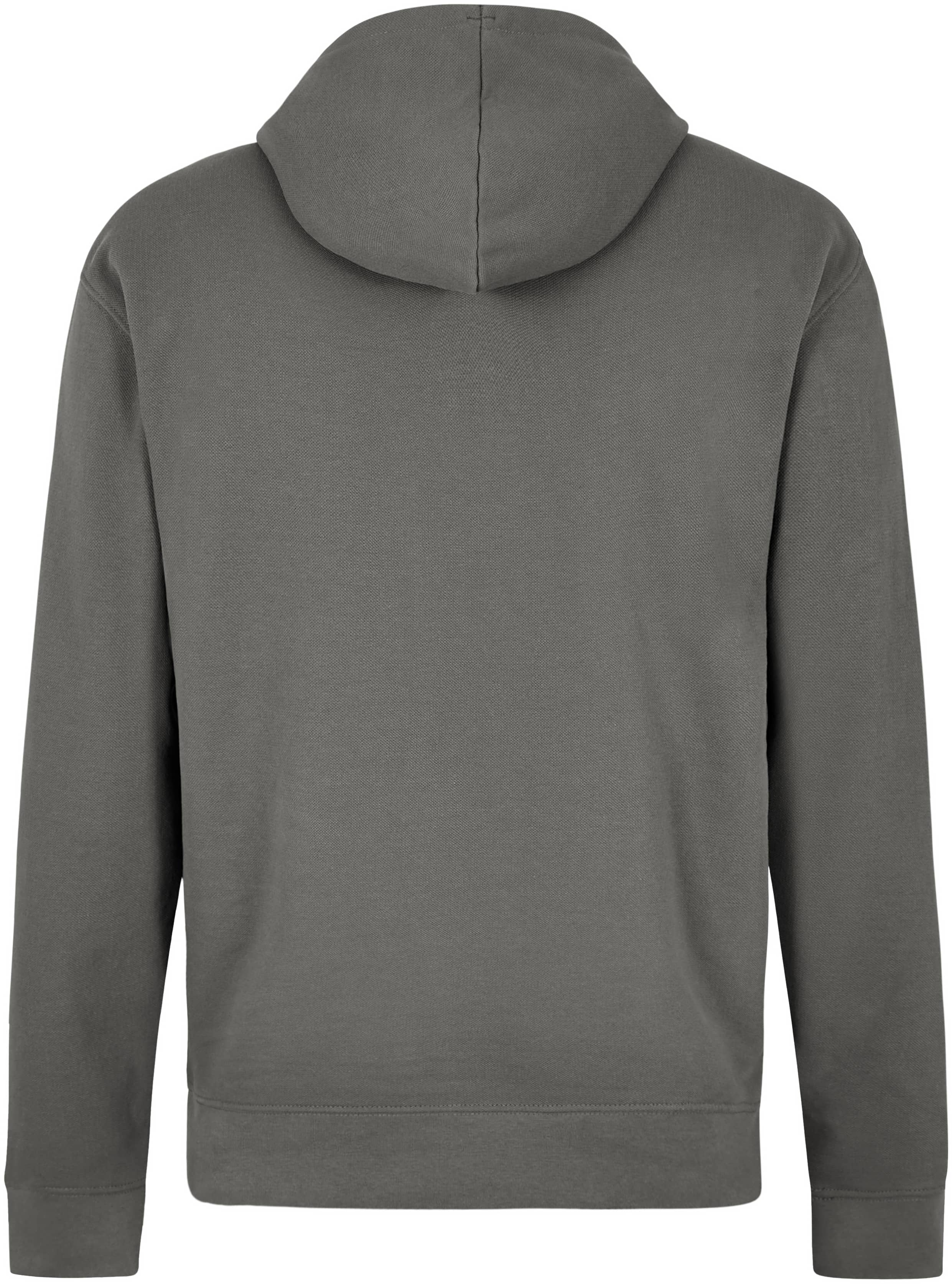 Regular Fit Pique Hoodie with Zipped Pocket