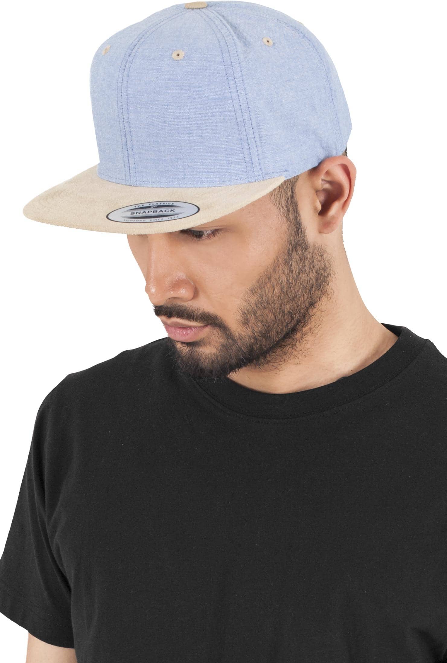 Chambray-Suede Snapback