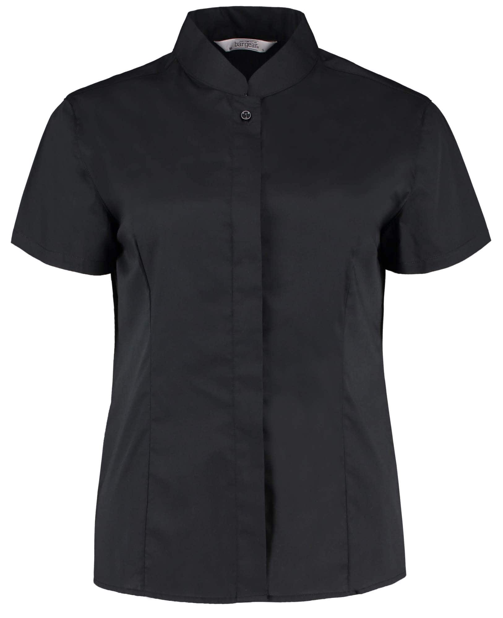 Women´s Tailored Fit Shirt Mandarin Collar Short Sleeve