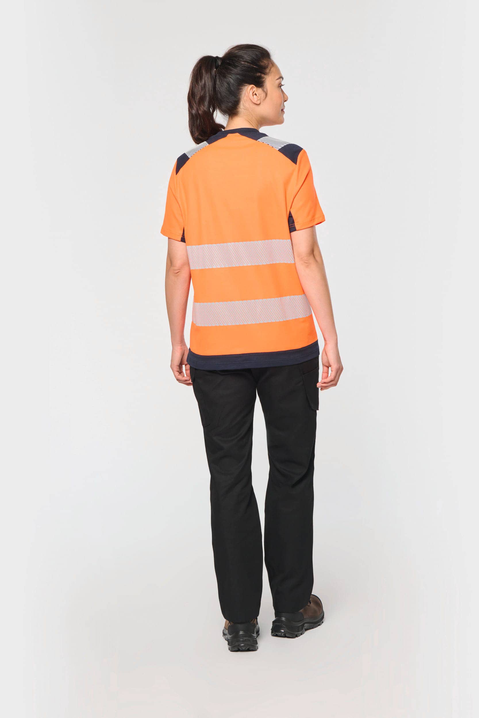 Recyceltes Sicherheits-T-Shirt mit Rundhalsausschnitt und kurzen Ärmeln