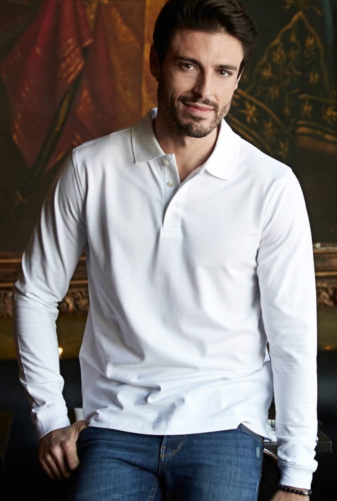Men´s Luxury Stretch Long Sleeve Polo