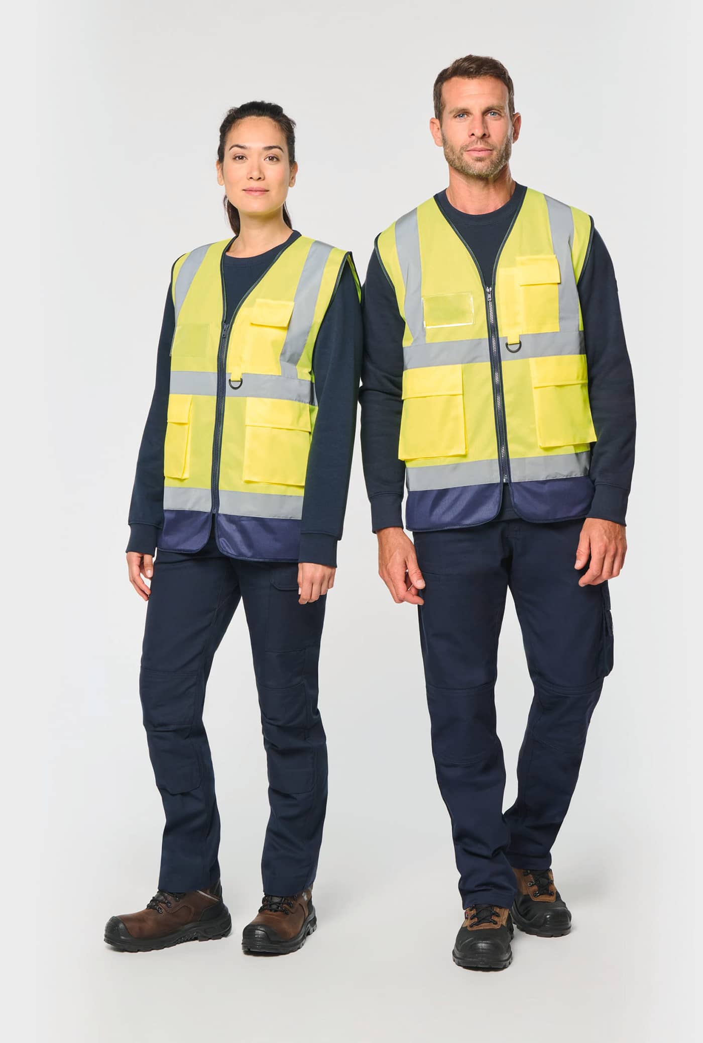 Recycelte HI-VIS SICHERHEITSWESTE mit Reißverschluss