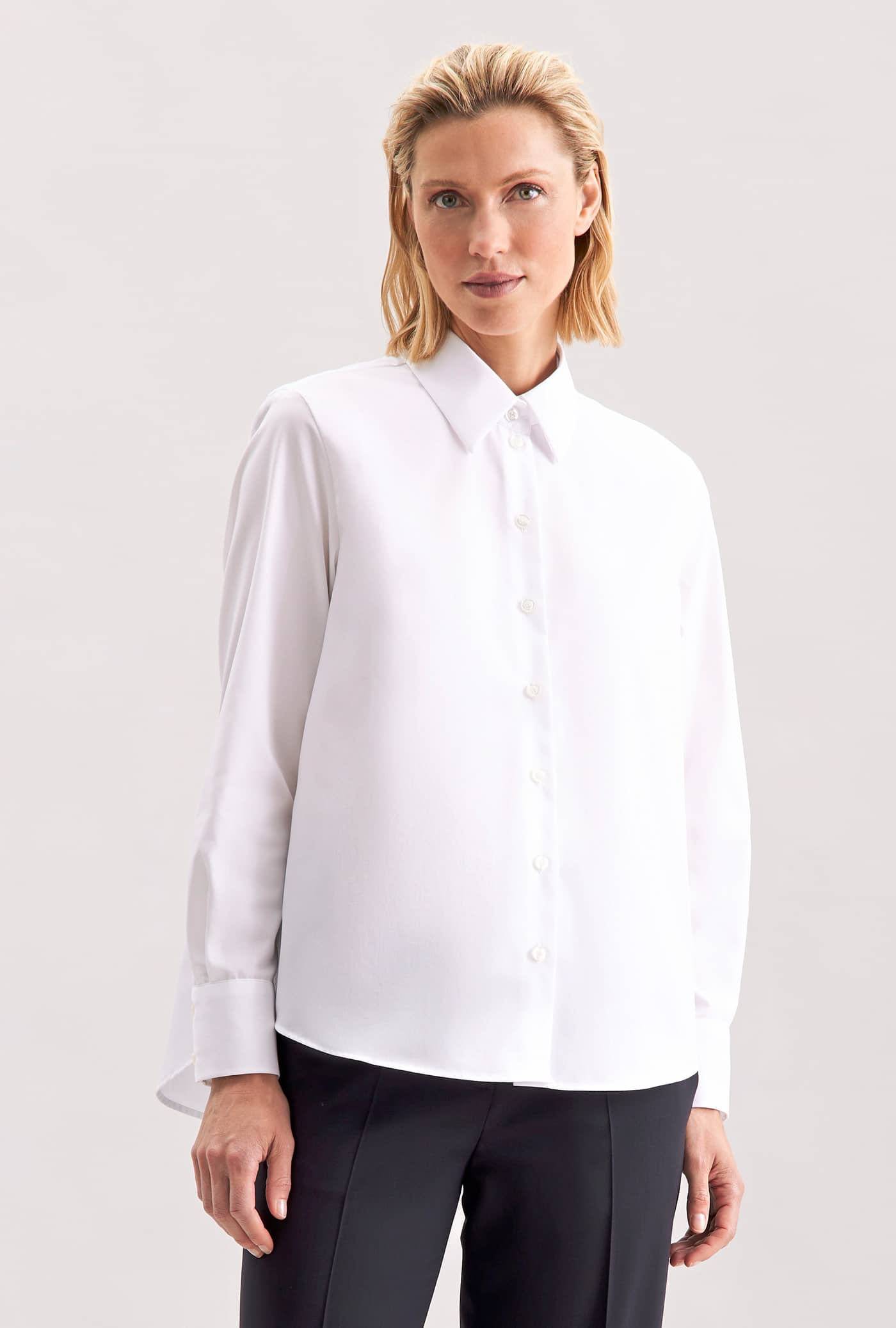 Women´s Oversize Popeline Blouse Longsleee