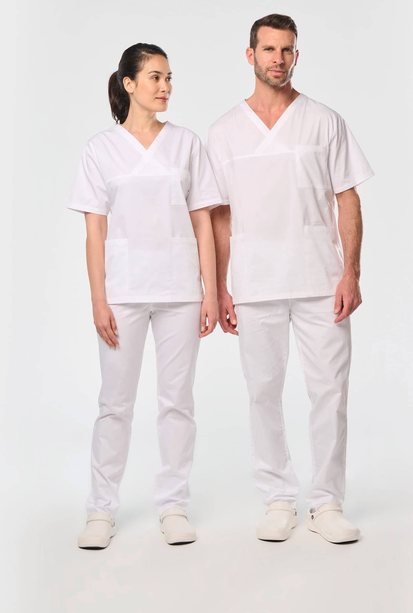 Kurzärmlige Unisex-Tunika aus Baumwolle