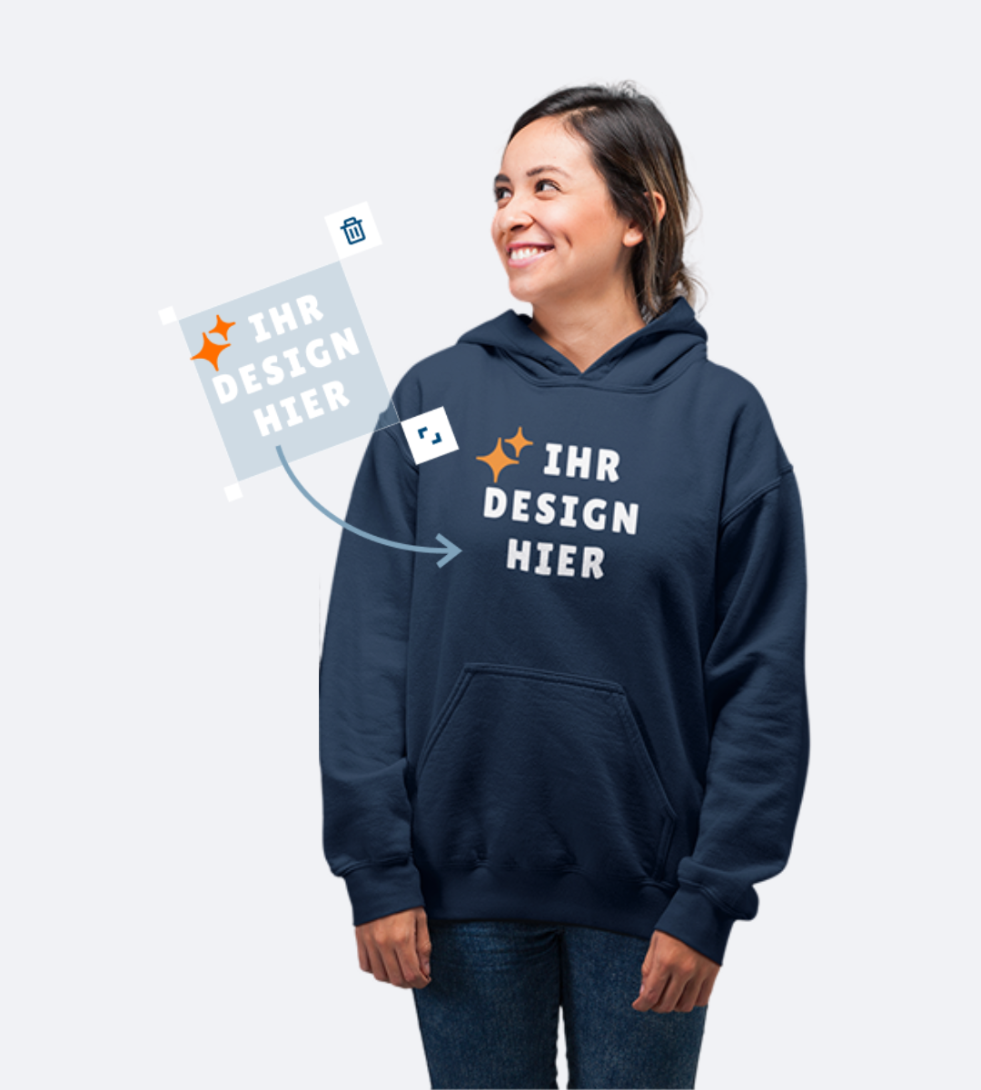 Damen Hoodies veredeln lassen