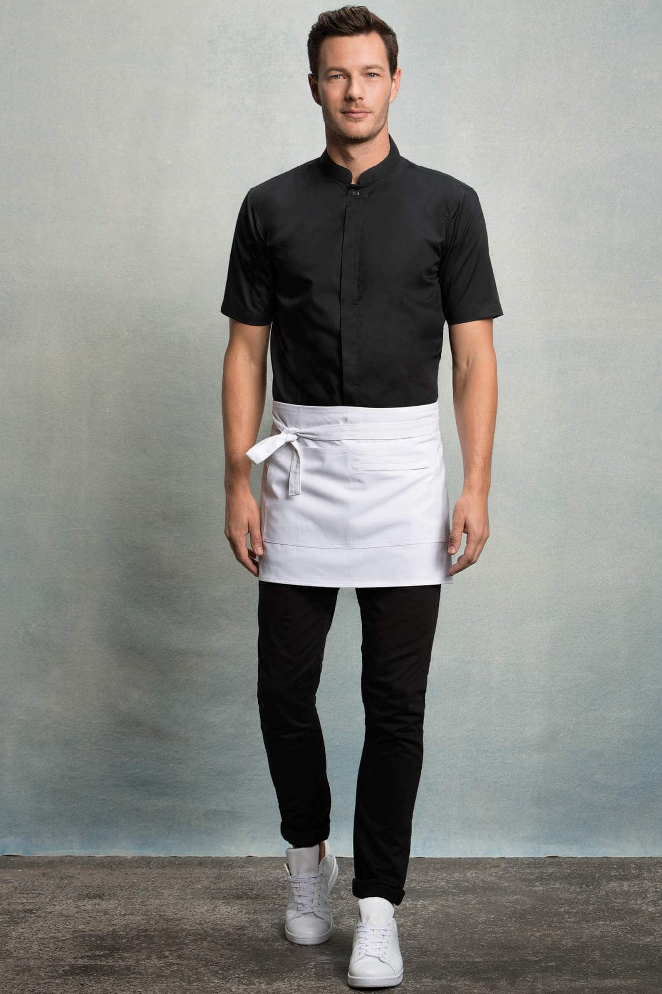 Men´s Tailored Fit Mandarin Collar Shirt Short Sleeve