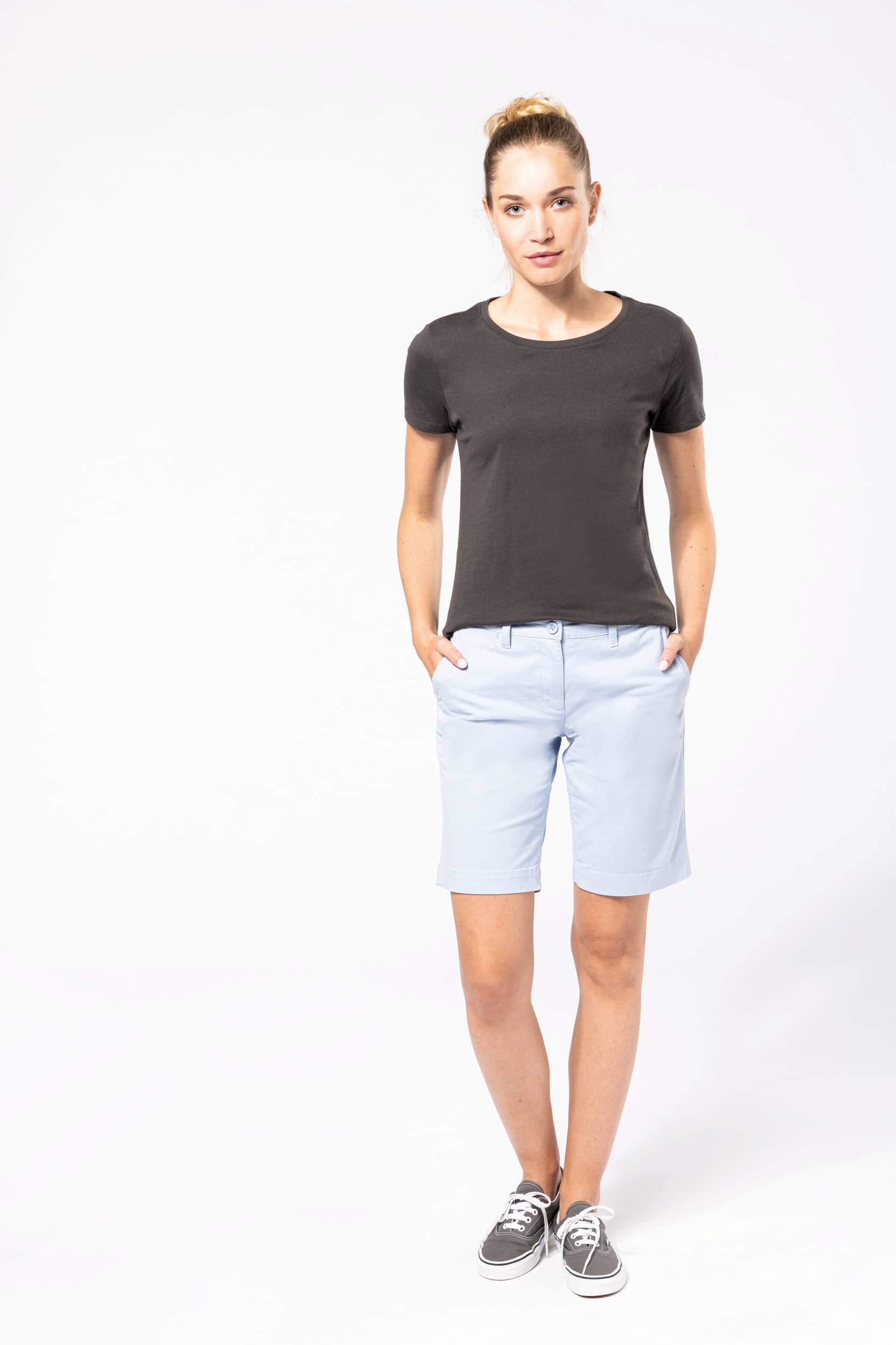 Chino-Bermuda-Shorts für Damen