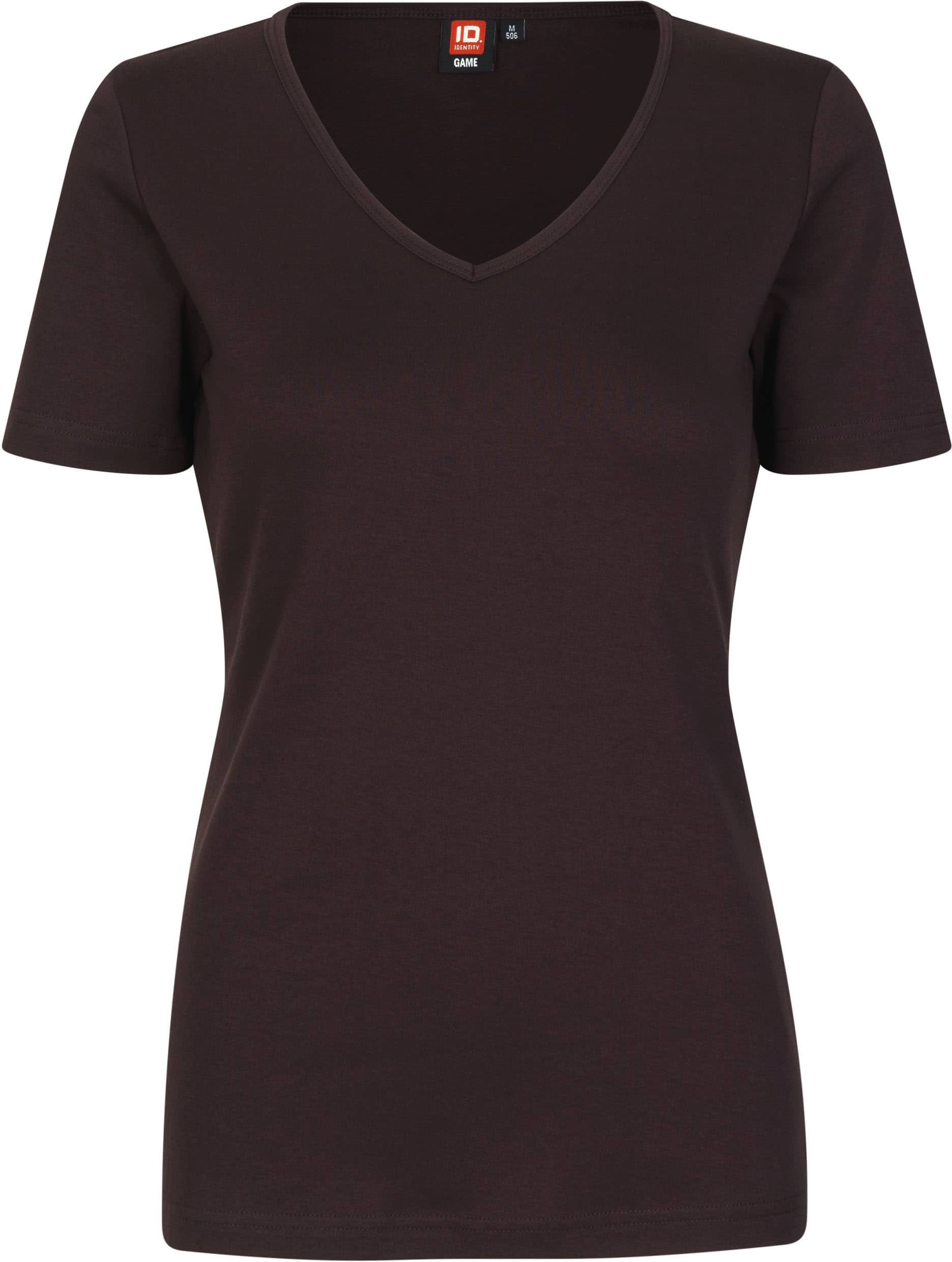 Interlock T-Shirt mit V-Ausschnitt