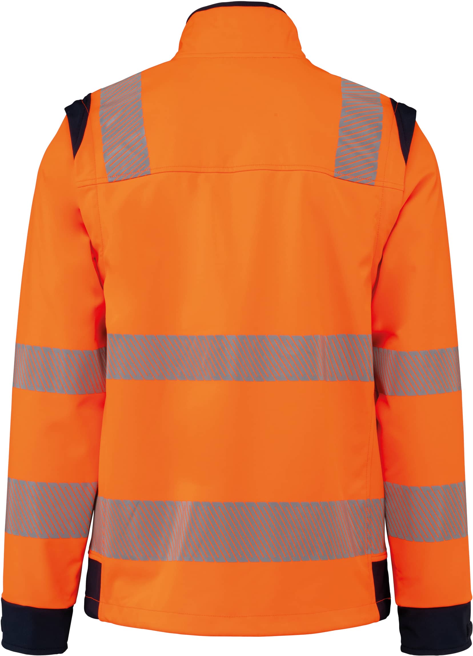 Recycelte Safety Softshell-Jacke mit abnehmbaren Ärmeln
