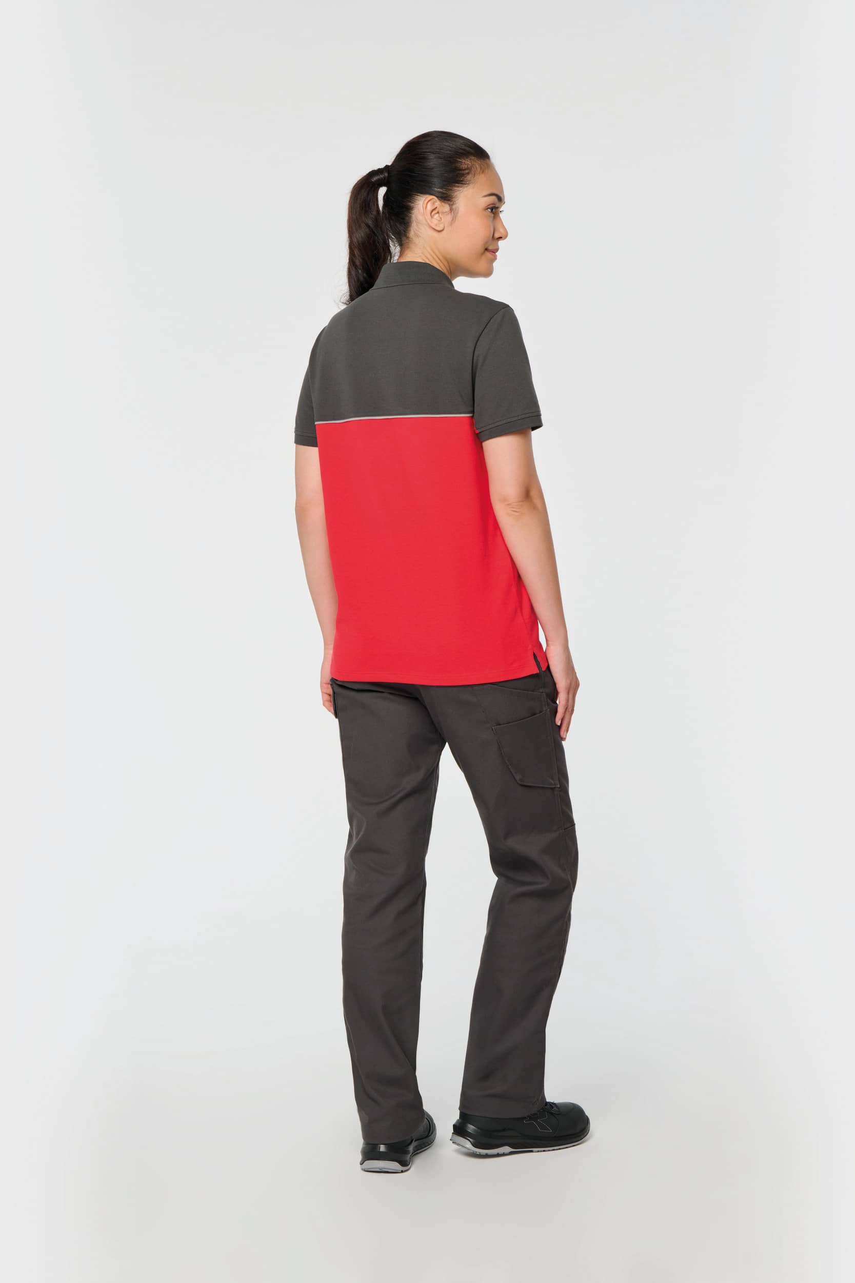 Zweifarbiges Kurzarm-Unisex-Polohemd