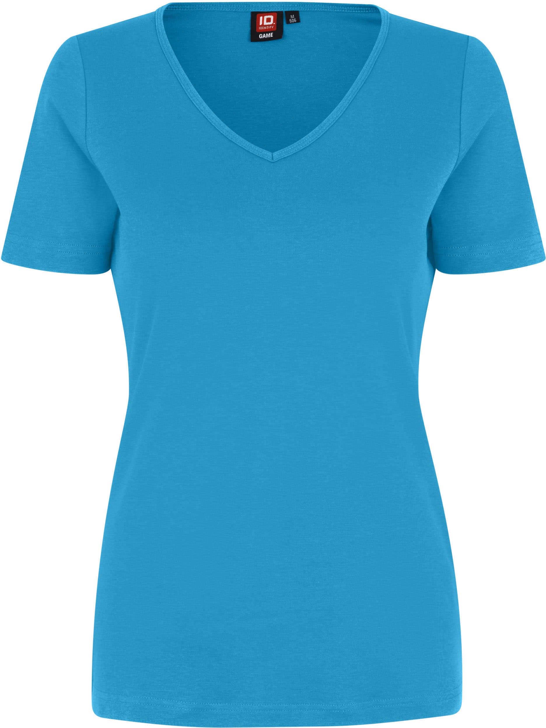 Interlock T-Shirt mit V-Ausschnitt
