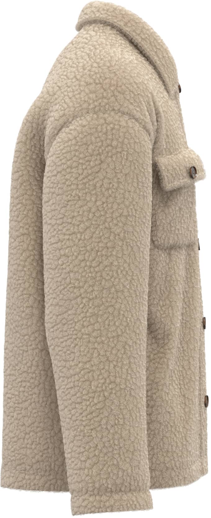 Unisex-Überhemd aus Sherpa mit überschnittenen Schultern