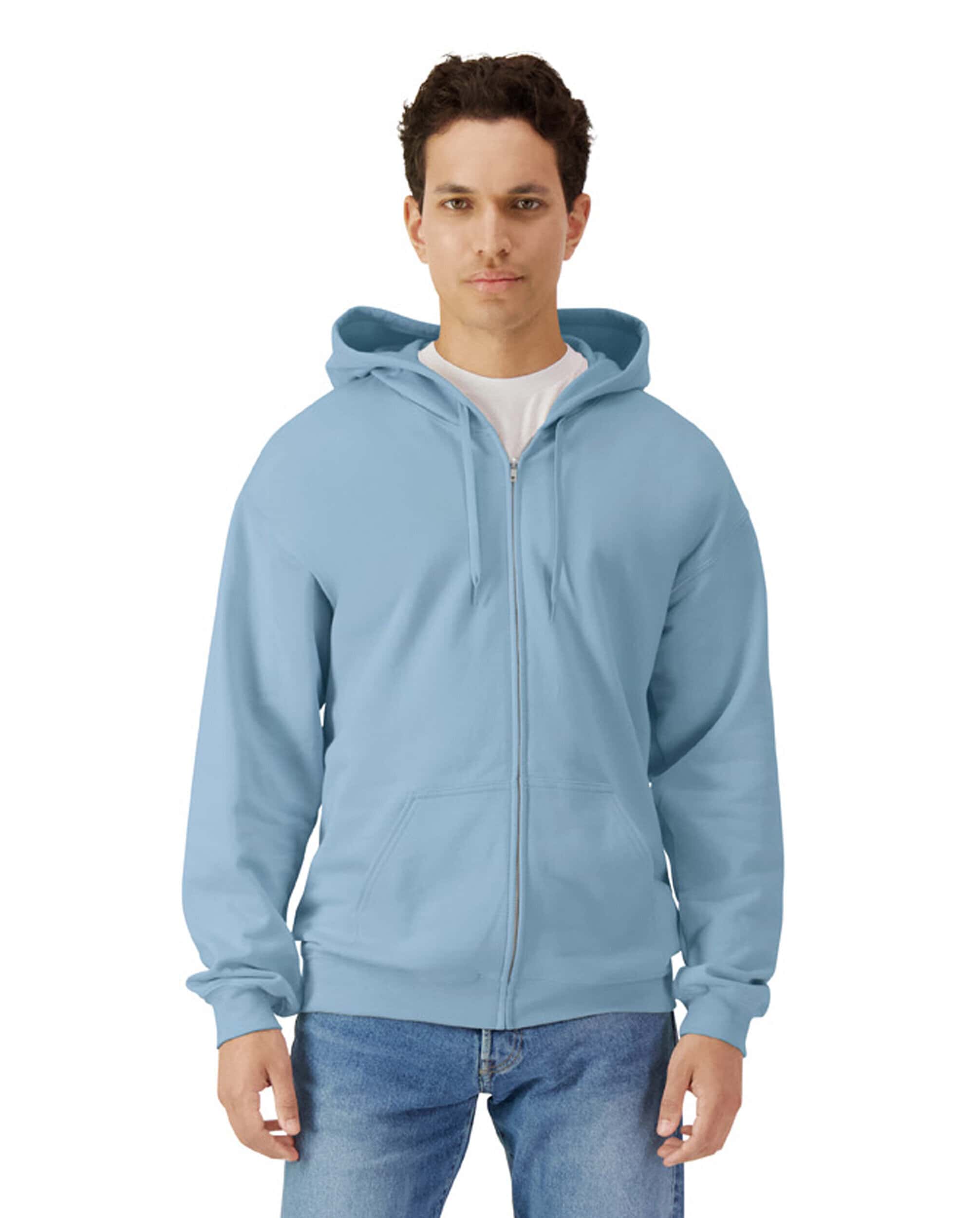 Softstyle® Midweight Fleece Adult Full Zip Hooded Sweatshirt