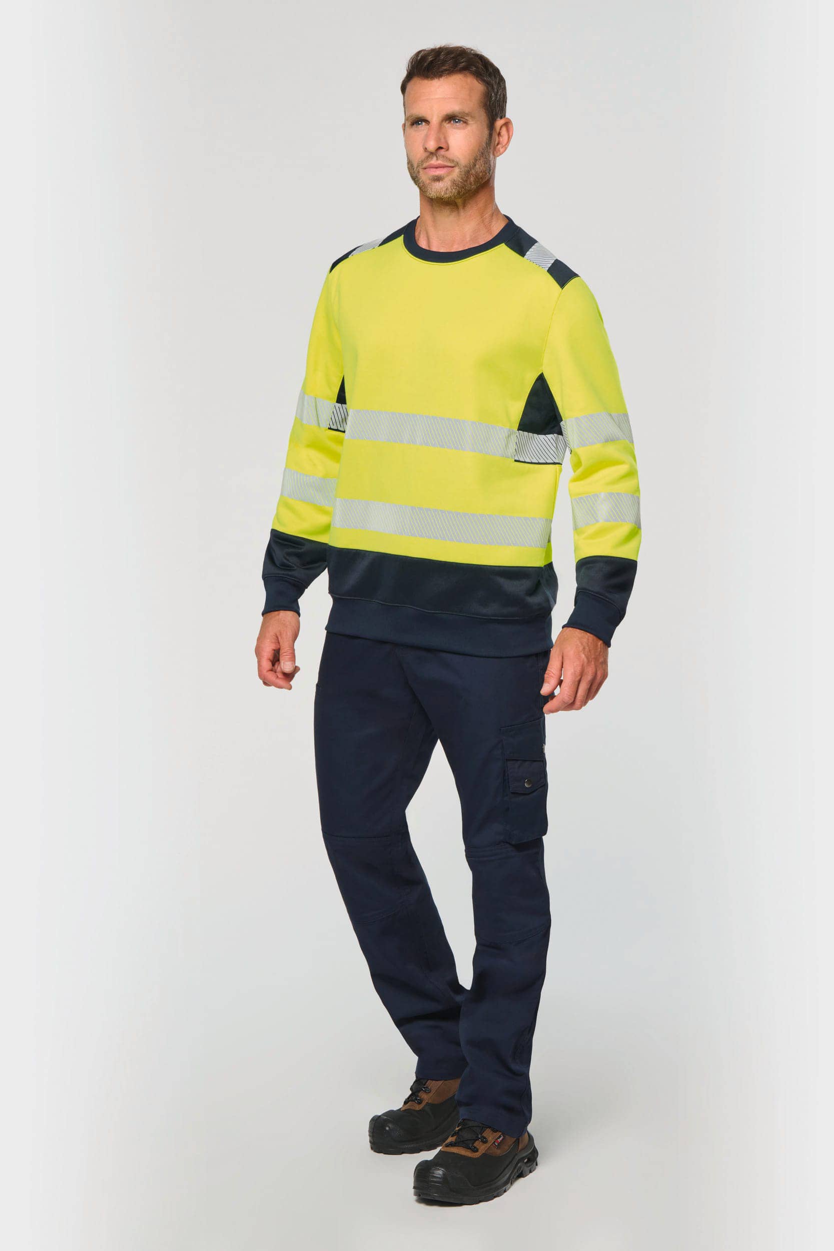 Recyceltes Sicherheitssweatshirt Rundhalsausschnitt