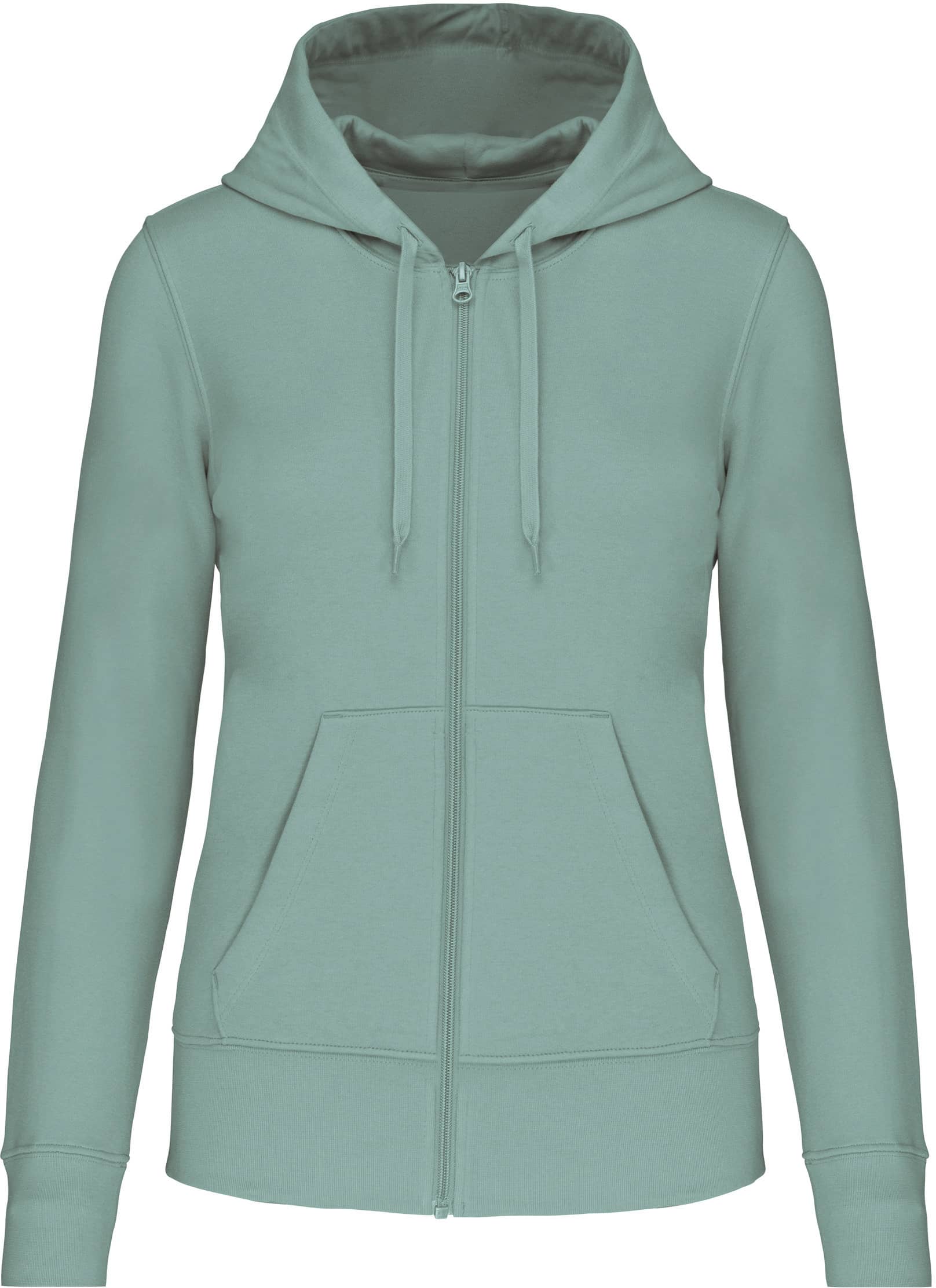 Umweltfreundliches Kapuzensweatshirt mit Reißverschluss Damen