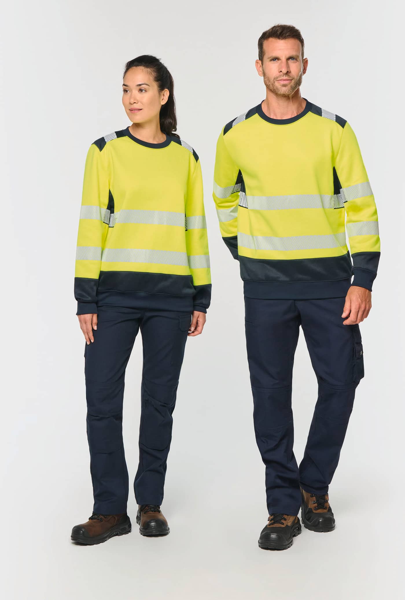 Recyceltes Sicherheitssweatshirt Rundhalsausschnitt