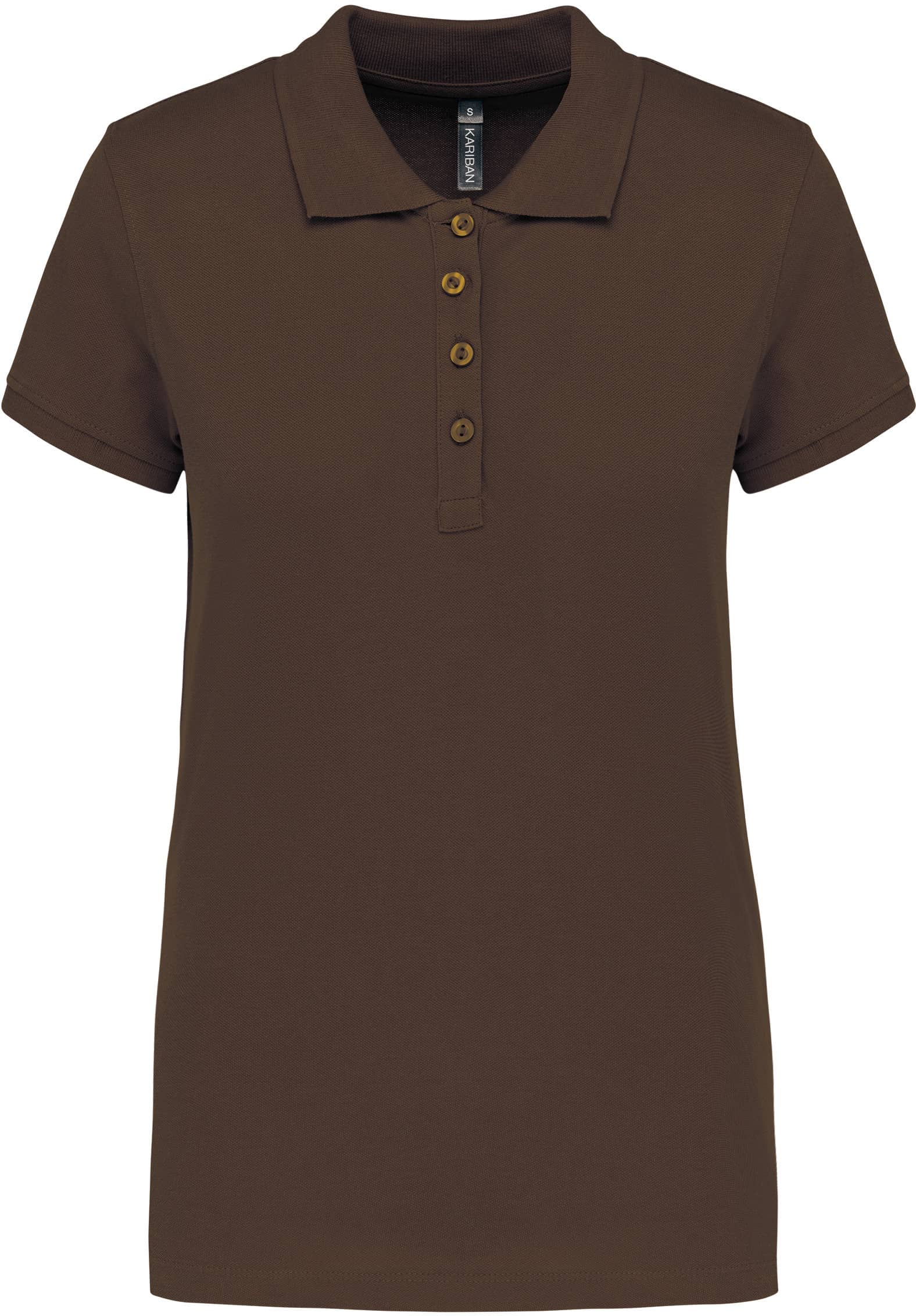 Damen Kurzarm-Poloshirt. Baumwollpiqué.