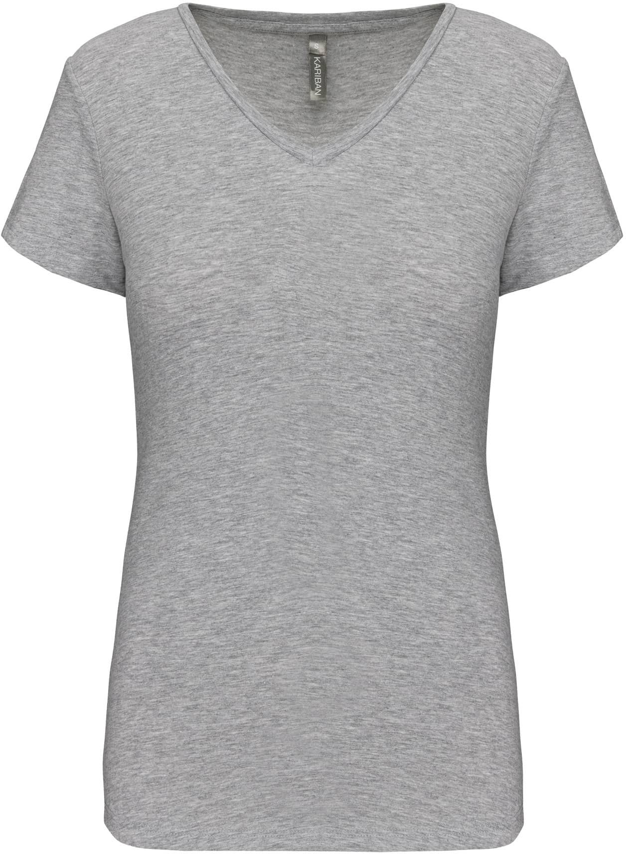 Kurzarm-Damen-T-Shirt mit V-Ausschnitt