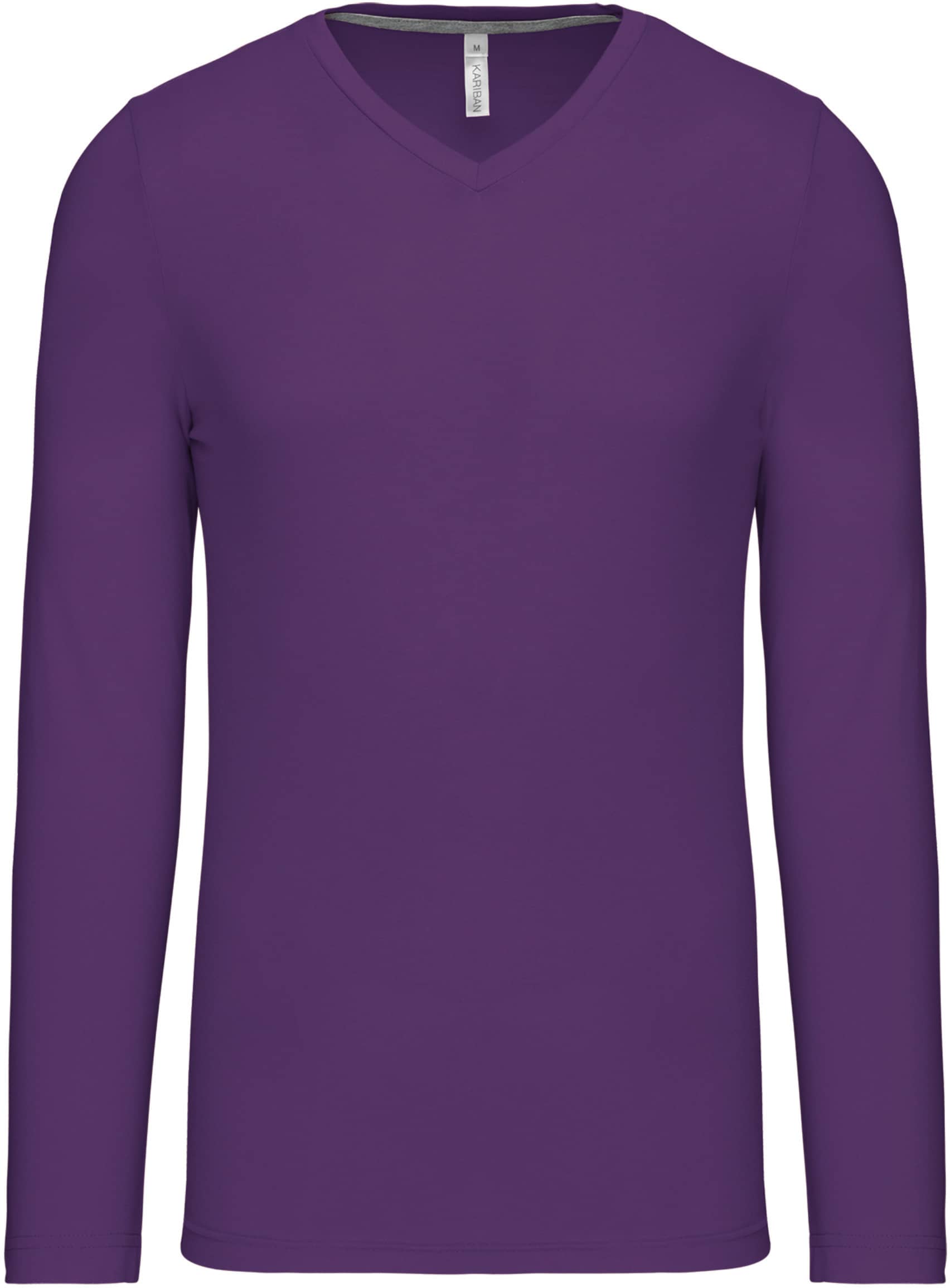 Men`s long-sleeved V-Neck T-shirt