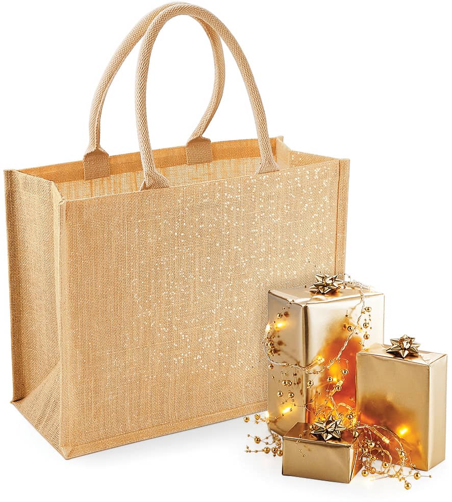 Shimmer Jute Shopper